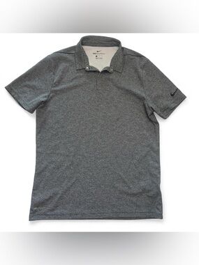 Nike Aeroreact Men’s Medium Gray Stripe Polo